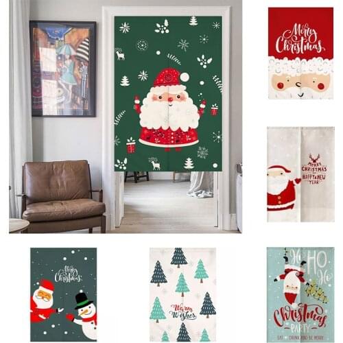 Creative Christmas Cloth Curtain Living Room Bedroom Decorative Door Curtain Half Panel Partition Curtain