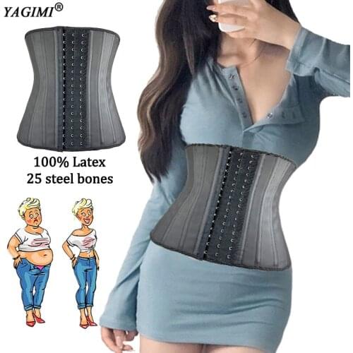 Latex Colombian Girdles Waist Trainer Body Shaper Slimming Corset Women Tummy Control Belly Belt Shapewear Fajas Latex Cincher