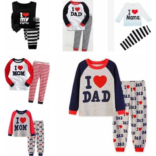 Hot Sell Childrens Cartoon Sleepwears Kids Clothing Set Girl Round Neck Pyjamas Baby Pattern Pijamas Homewear Boys Pajama Sets