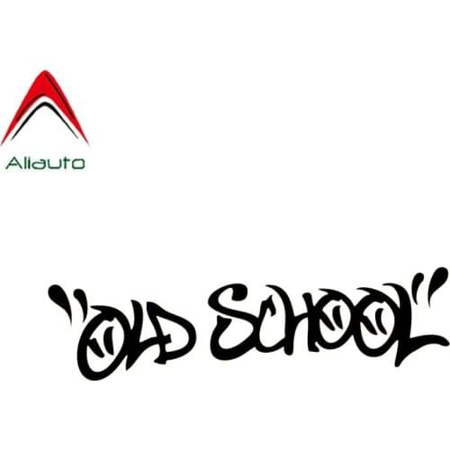 Aliauto Fashion Written Words Car Sticker Old School Vinyl Waterproof Reflective Decals Black/silver Accessories,15cm*4cm