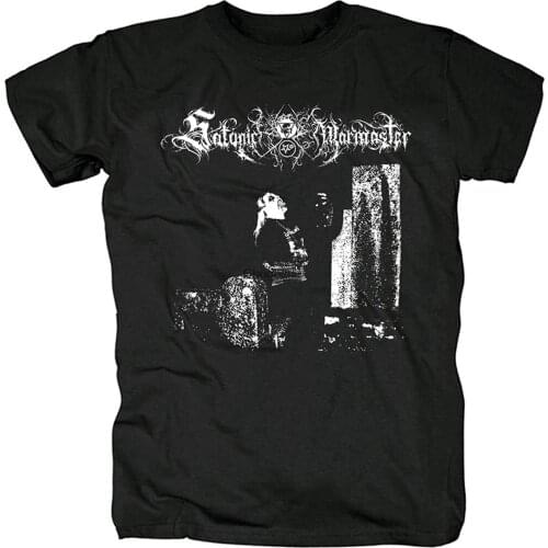 Mens TShirt Short Sleeve Shirt Satanic warmaster Rock Tee Women Hiphop Shirts(5)