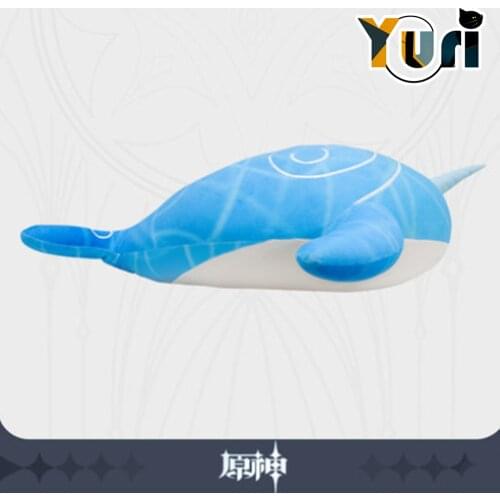 Yuri New Limited Game Genshin Impact Original Fatui Tartaglia Whale Plush Doll Big Throw Pillow Cushion Cosplay YS