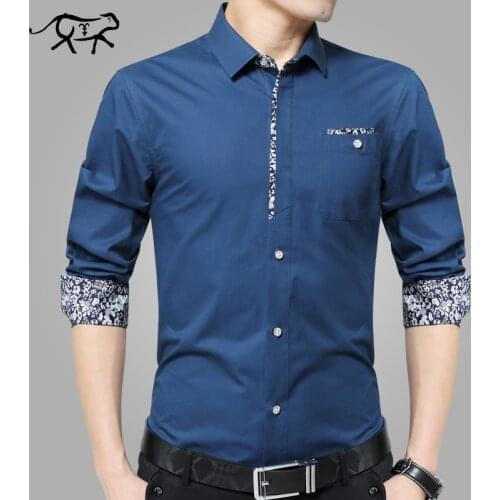 New Style Men Shirt Fashion Mens Dress shirts Casual Cotton Long Sleeve Autumn Shirts Men Camisa Social Masculina Plus Size 5XL