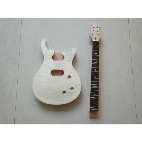 NEW 1 set unfinished guitar neck and body electric guitar kit