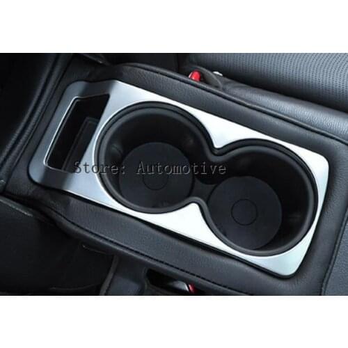 New Style ! For Chevrolet Holden Captiva 2012 - 2015 Stainless Steel Rear Seat Armrest Water Cup Holder Case Kit Trim 1 Pcs