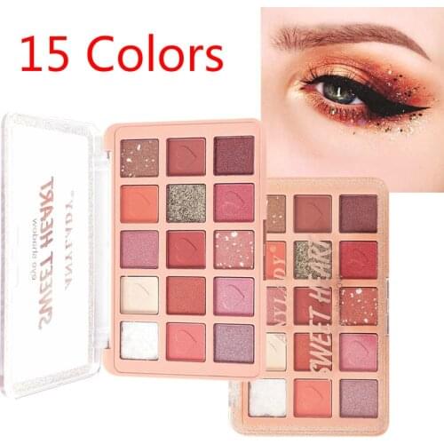 15 Colors Eyeshadow Palette Shiny Matte Pigment Eye Shadow Pallete Metallic Diamond Makeup Palette Cosmetics Neon Make Up TSLM4