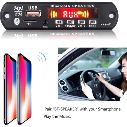 Bluetooth 5.0 MP3 Decoder Board Car Kit Amplifier Audio Module DC 5V-12V USB TF FM Radio Module For Car Music Speaker Recording