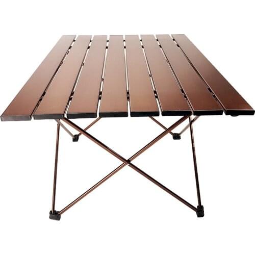 Portable Camping Table – Lightweight Compact Folding Side Table In A Bag With Aluminum Top ,Heavy Duty Hinge for Easy Travel