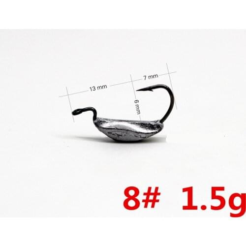 Fishing hook 10pcs/lot 4# 6# 8# jig head hooks lead crank hook for Soft Worm Bait Crankbait Fishing Tackle accessories Pesca
