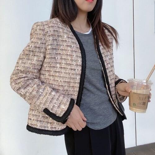 Low Key, No Exaggeration, Little Fragrance! 20 Spring and Autumn Winter Tweed Short Loose Womens Cardigan