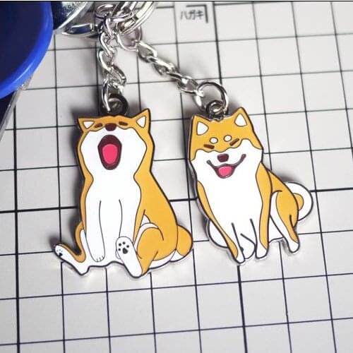 Shiba Inu Doge Logo keychain Keyring Metal 3D Pendant Gift Collectibles Shiba Inus Fan Club High Quality