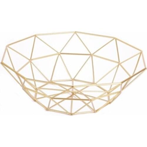 Fruit Plate Creative Living Room Fruit Basin Simple Iron Fruit Basket Nordic Household Fruit Snack Kitchen Drain Storage Basket