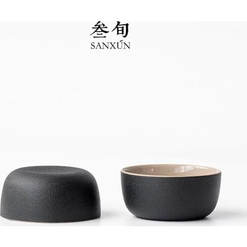 Three ten-day ceramic cups of black tea set personal sample tea cup master of kung fu cup paint single cup by hand