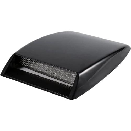 Universal Car Decorative Air Flow Intake Scoop Bonnet Vent Sticker Cover Hood (Black)