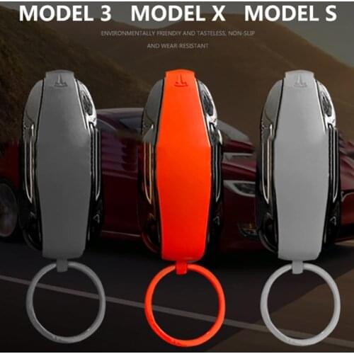 Protection Key Fob Remote Keyless Car Key Protection Auto Parts Silicone Rubber Case for Tesla Model 3 S X