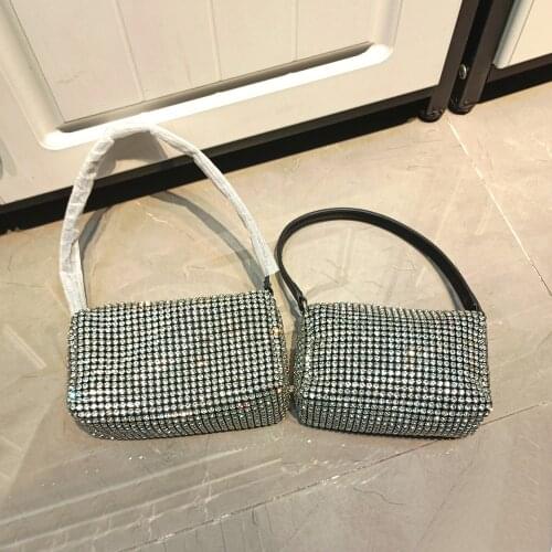 2021 Luxury Brand Designer Shining Crystal Diamond Small Clutch Handbags For Female Wedding Birthday Party Date Evening Bag