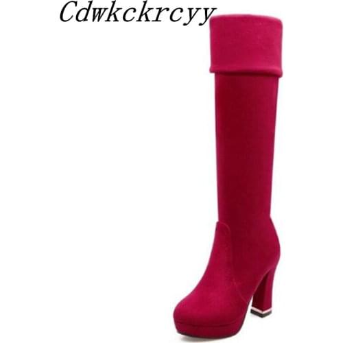 Women Boots Autumn and winter New style fashion sexy Over the knee princess Winter boots Lean leg long and tube-shaped boots