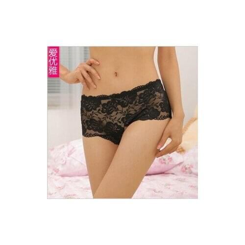Womens sexy lace boyshort Floral lacy panty multicolors M,L,XL 5pcs/lot