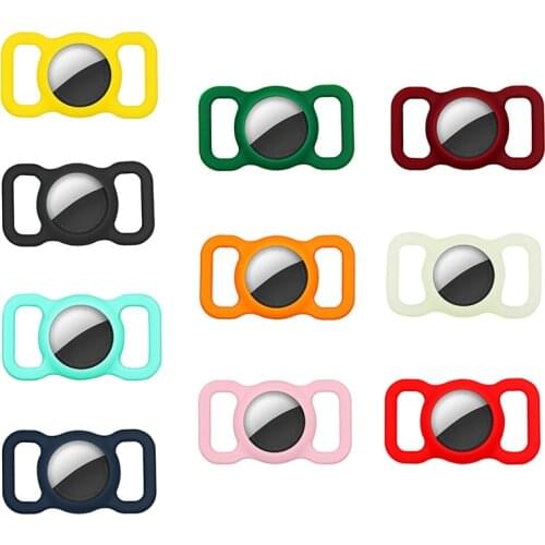 1pc Pet Silicone Protective Case for Airtag GPS Finder Dog Cat Collar Loop Accessory