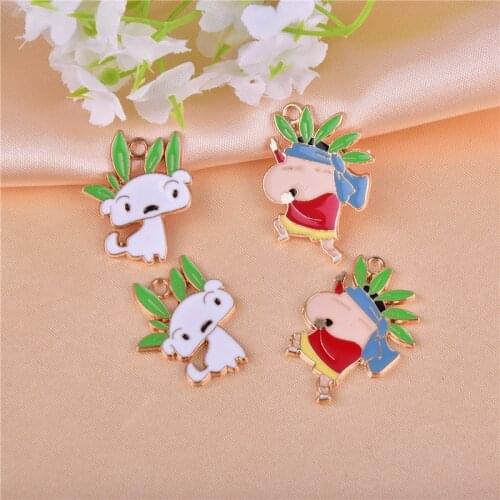 10pcs lovely Cartoon boy and dog Charms for diy Earring keychain jewelry making