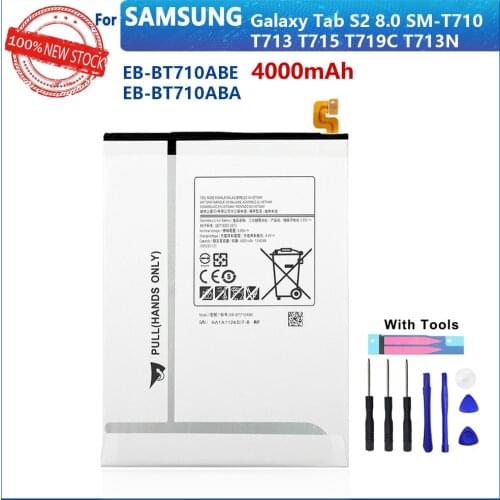 100% Genuine EB-BT710ABA EB-BT710ABE Tablet battery For Samsung Galaxy Tab S2 8.0 SM-T710 T713 T715/C/Y T719C T713N 4000mAh+Tool