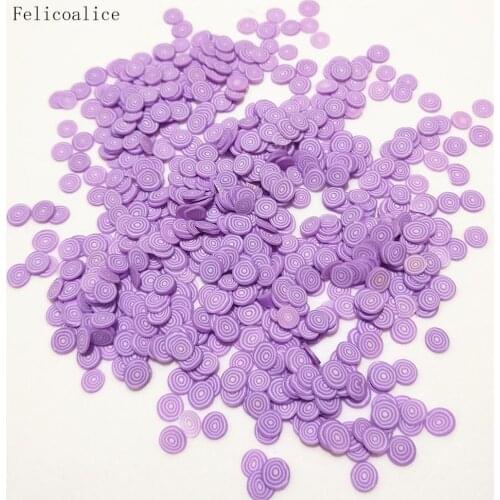 20g 5mm Lollipop Taro Polymer Hot Soft Clay Sprinkles for Crafts Slime Accessories DIY Making Cute Candy Mud Particles