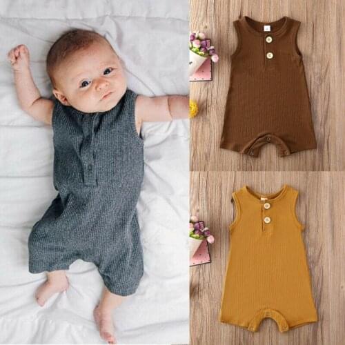 2020 Summer Baby Romper Infant Newborn Baby Girl Boy Clothes Romper Playsuit Short Jumpsuit Cotton soft Baby Clothing Outfit