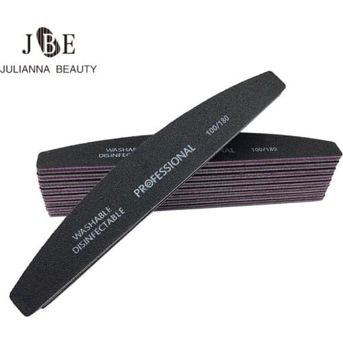 25pcs Professional Nail File 100/180 Lime Manicure Tools Sanding Polish Buffer Acrylic Nail Art tool Nail Polisher