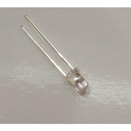 3mm white hair blue highlight short foot LED light emitting diode F3 transparent blue lamp beads factory direct sales