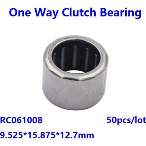 50pcs/lot RC061008 9.525*15.875*12.7mm One way bearing Bore Diameter Inch Size One Way Clutch Needle roller Bearing