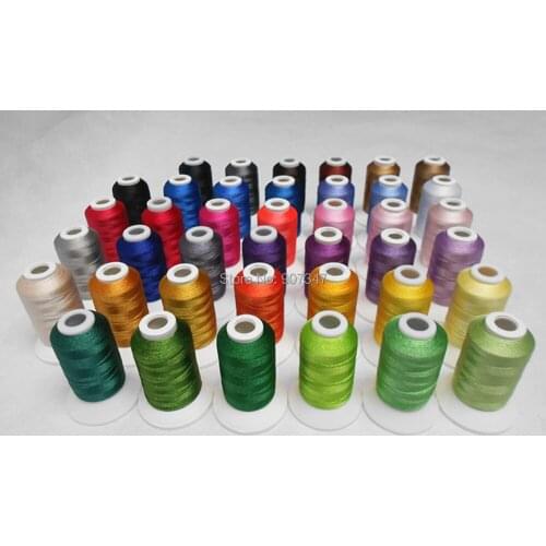 550 Yards/cone 40 Brother Colors/kit Polyester Embroidery Thread Free Shipping