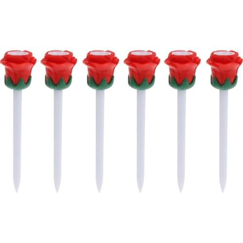 Pack Of 6PCS 84cm Long Plastic Flower Top Golf Tees Random Color
