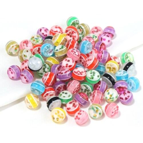 Wholesale 50pcs 8mm Round Color Sequins Beads For Jewelry Making DIY Bracelet Necklace Accessories
