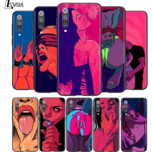 Sexy big girl Soft TPU For Xiaomi Mi 11i 11 10T 10 9T 9 A3 8 Lite CC9 SE Note10 Lite Ultra Pro Black Phone Case