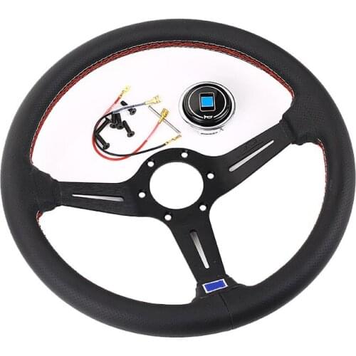 14inch (350mm) Lightweight Aluminum Drift Sport Steering Wheel Real leather Steering wheels