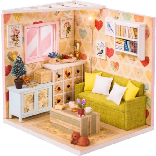 LIANYUN DIY Dollhouse Wooden DollHouses Miniature Doll House Toys for Children Birthday Gift