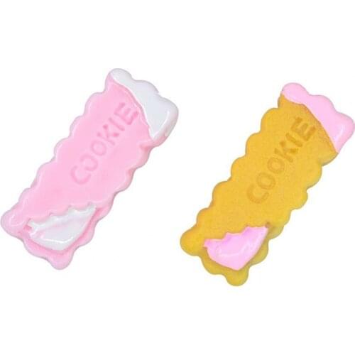 5Pcs Mini Biscuits Food Models Toy Dollhouse DIY Simulation Accessories Miniature Food Simulation Model Phone Shell Patch Arts