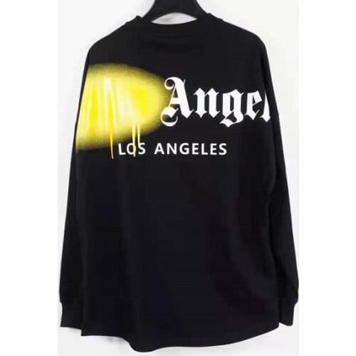Palm Angel 22SS Letter logo Men and Women Couples Letter Print Casual Fashion Round NeckLong Sleeve T-shirt Pullover Streetwear