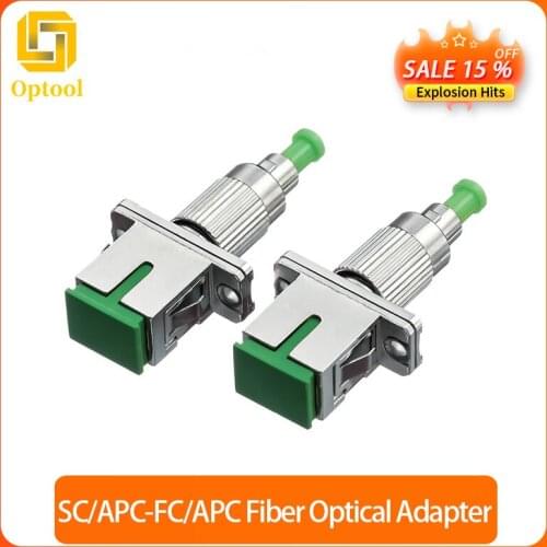 SC/APC-FC/APC 2PCS/lot FC male to SC female conversion head transfer adapter couplerfiber flange round turn square adapter
