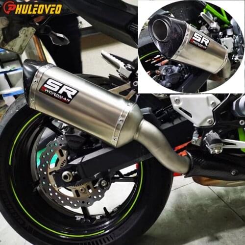 Customized Titanium Alloy for Kawasaki Z900 2012-2021 Motorcycle Exhaust Muffler Escape Slip-on Muffler with Carbon Fiber EndTip