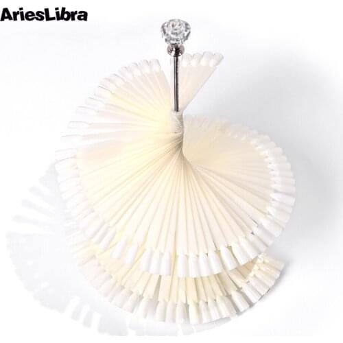 AriesLibra Pro 120 Tips Spiral Fan Shape Display Stand Holder False Nail Tips Acrylic UV Gel Polish Practice Display Stand Tool