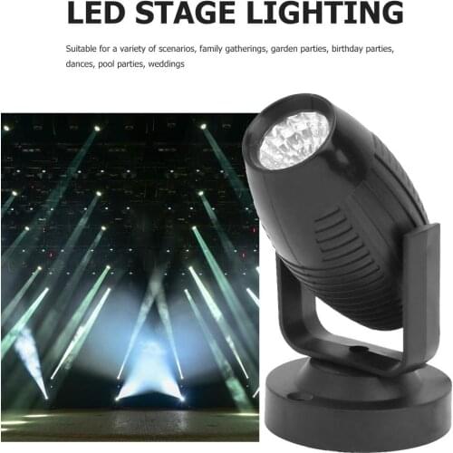 RGB LED Stage Spotlight 85-265V 360 Degree KTV Bar DJ Disco Party Wedding Atmosphere Spot Beam Lamp Black Shell