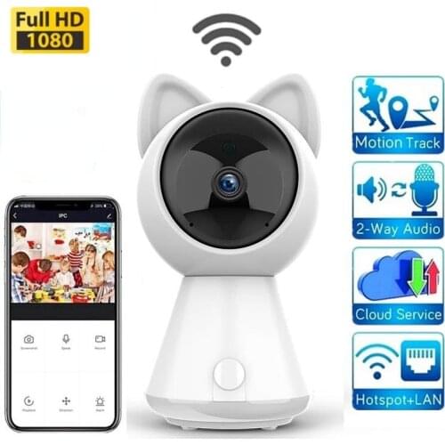 1080P HD Network Camera Wifi Surveillance Camera Baby Monitor Intelligent Auto Tracking CCTV Camera Wireless Home Security
