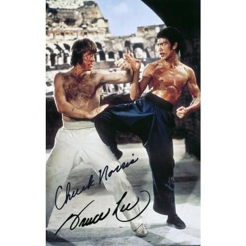 BRUCE LEE SIGNED PHOTO Art Film Print Silk Poster Home Wall Decor 24x36inch