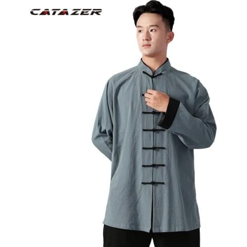 Unisex Men Women Tai Chi Martail Arts Uniform Clothes Cotton Linen loose Wide Leg Pant shirt Kung Fu Tai Ji Exercise Casual Suit