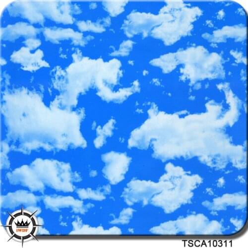 WDF10311 10 square Width 1m Blue sky and white clouds hydro graphic printing film