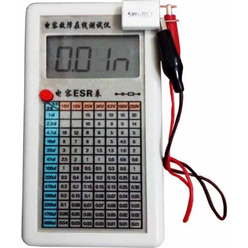 LCD Digital Capacitor ESR Tester Internal Resistance Meter Test In Circuit