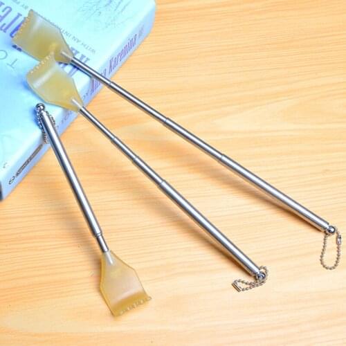 1pc/2pc Adjustable Stainless Steel Back Massage Stick Retractable Back Scratcher Telescopic AntiItch Claw Massage Elders Sticker
