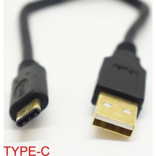 1pc 22cm Hama Gold USB C Type C to USB 2.0 A Male Charging Data Cable Black