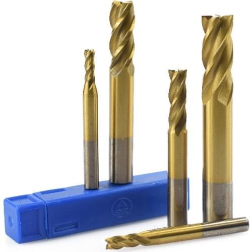 1Pcs Endmill Cutting M2 Material Mill Metal Cutter Alloy Carbide Tungsten Steel Milling Cutter End Mill 1-12mm Milling Tools